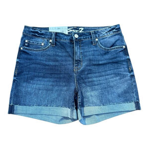 Seven7 Weekend Cuffed Denim Shorts Women’s Size 10 – Dark Wash NWT